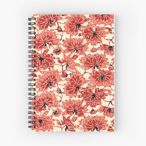 Item preview, Traditional Japanese Kimono Yukata Red Floral Pattern designed and sold by PatternMama.