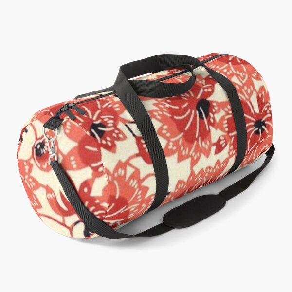 Item preview, Traditional Japanese Kimono Yukata Red Floral Pattern designed and sold by PatternMama.