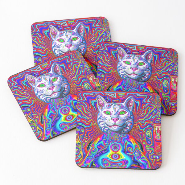 Item preview, Kosmic Kitty (4) - Trippy Psychedelic Cat designed and sold by TheThirdEye.