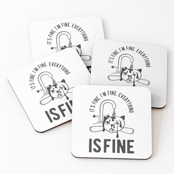Item preview, The cat is trying to drink water. I am fine. designed and sold by camelsvg.