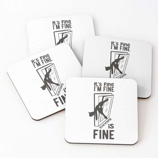 Item preview, The cat climbing through the window. I am fine. designed and sold by camelsvg.