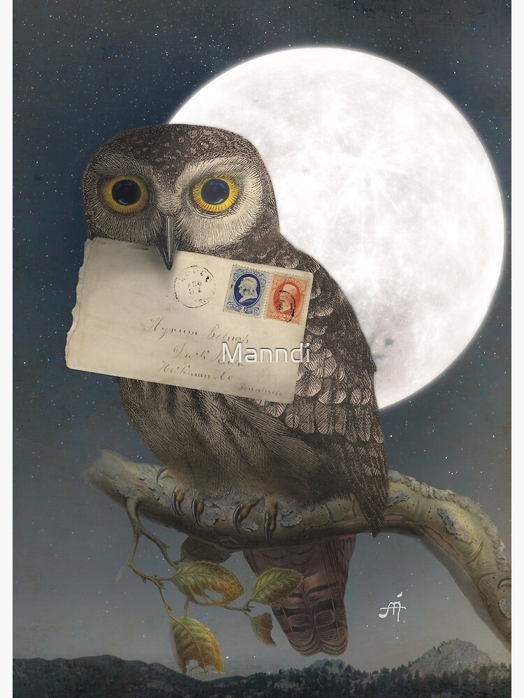 Thumbnail 2 of 2, Greeting Card, Owl Post designed and sold by Manndi.