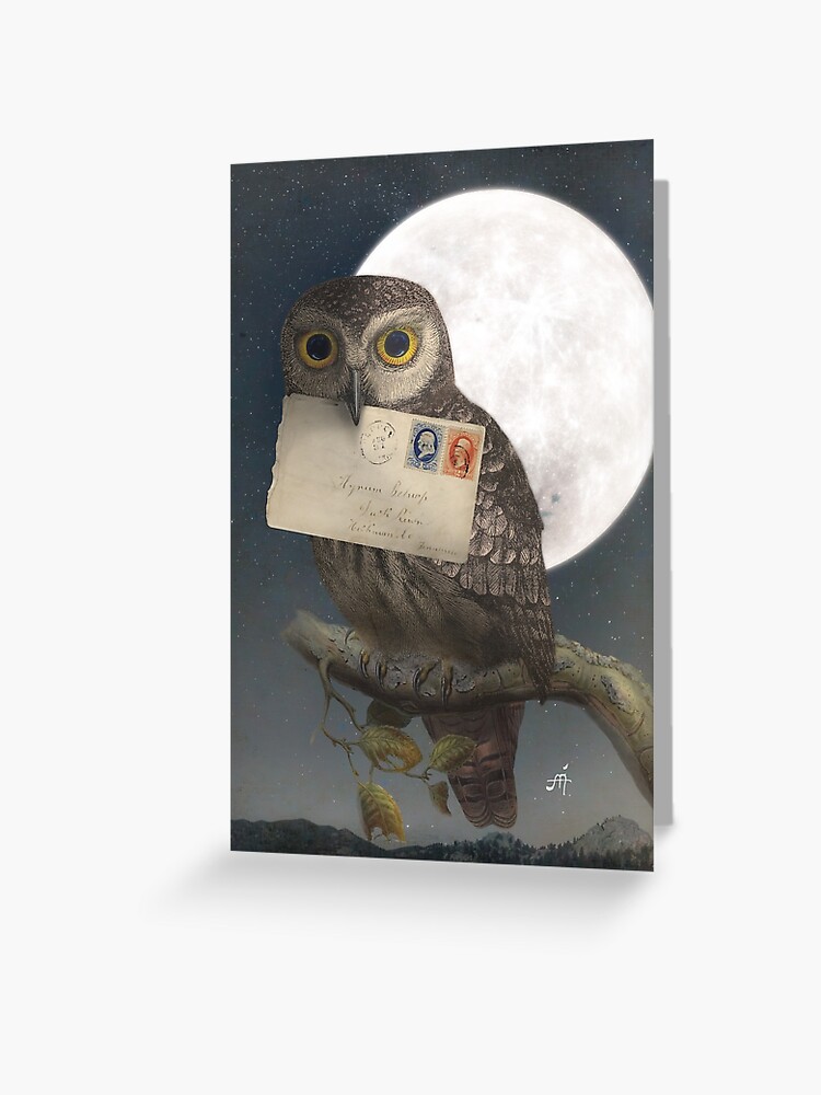 Thumbnail 1 of 2, Greeting Card, Owl Post designed and sold by Manndi.