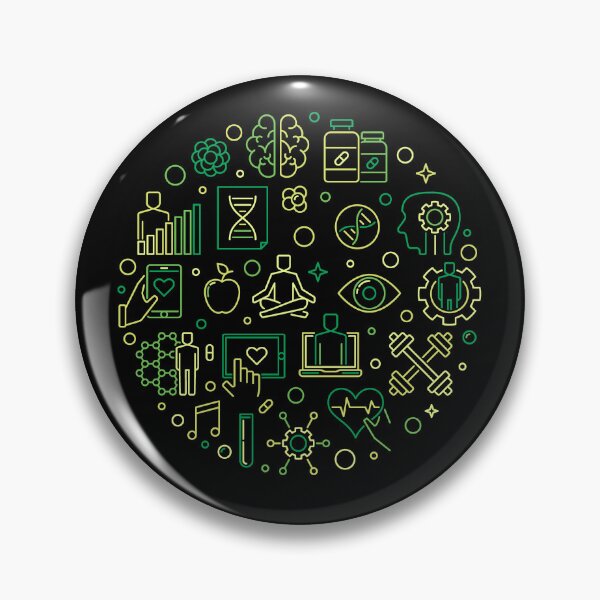 Item preview, Biohacker - Biohacking and Biotech Green Colored Round Design for Biohackers designed and sold by venomousvector.