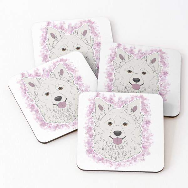 Item preview, Mudi - White Watercolour designed and sold by Cynthiaetal.