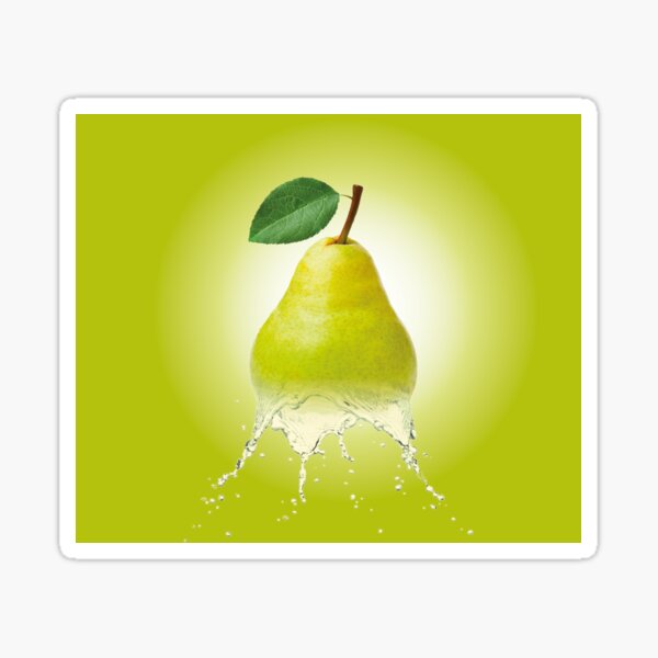 Liquefaction Of A Pear Sticker For Sale By Borjam Redbubble 