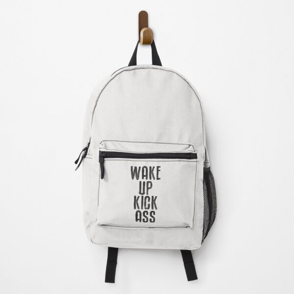Item preview, Wake Up Kick Ass inspirational typography design by The Motivated Type in black and white designed and sold by MotivatedType.