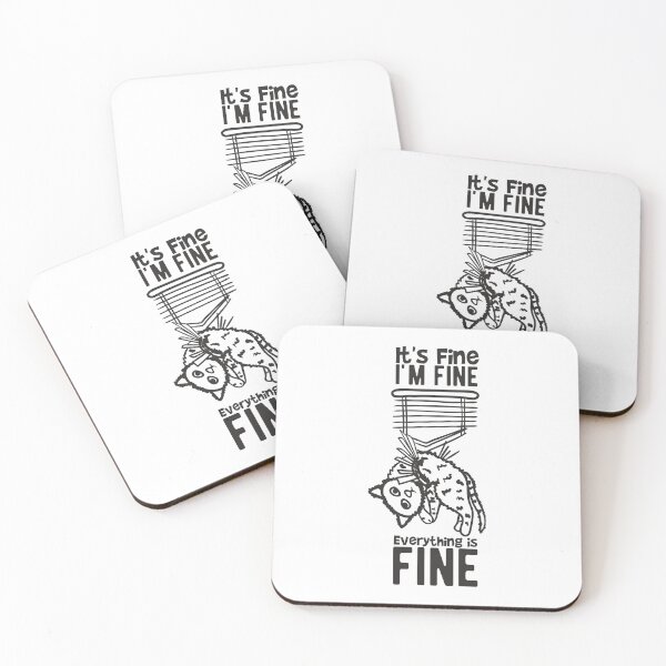 Item preview, The cat got tangled in the blinds. I am fine. designed and sold by camelsvg.