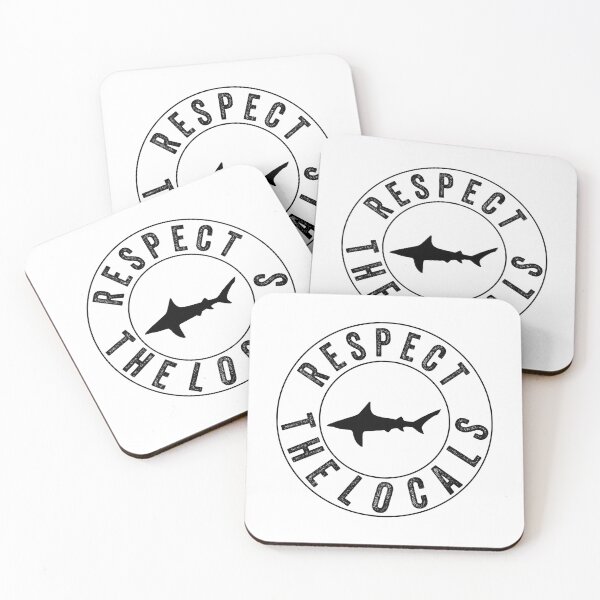Item preview, Respect The Locals Shark, Shark Lover Gifts, Shark Gift Ideas designed and sold by Stixdesigns.