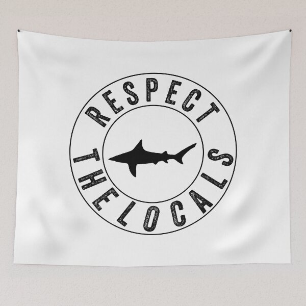 Item preview, Respect The Locals Shark, Shark Lover Gifts, Shark Gift Ideas designed and sold by Stixdesigns.
