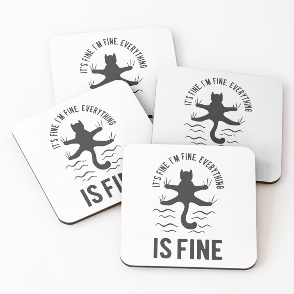 Item preview,  cat slips. I am fine. designed and sold by camelsvg.