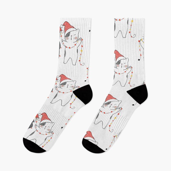 Item preview, Christmas Cat Closeup - Mega Christmas Cat Funny Christmas Cat Christmas Animal Christmas Pets Cat with Santa Hat designed and sold by TheStyleClub ⭐⭐⭐⭐⭐.