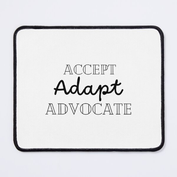 Item preview, Accept Adapt Advocate | School Psychologist designed and sold by BopleDesigns.