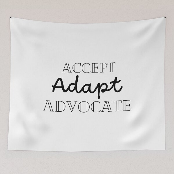 Item preview, Accept Adapt Advocate | School Psychologist designed and sold by BopleDesigns.