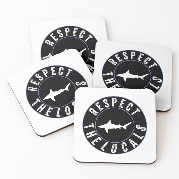 Item preview, Respect The Locals Shark, Cool Shark Gifts, Shark Lover Gifts designed and sold by Stixdesigns.