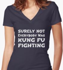 Sicherlich war nicht jeder Kung Fu kämpfend Shirt mit V-Ausschnitt