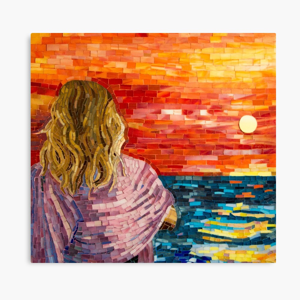 sunset mosaic art