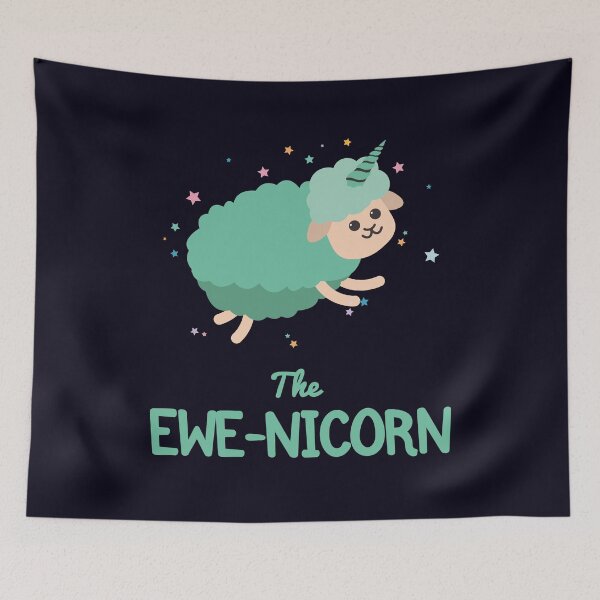 Item preview, Funny Ewenicorn | Unicorn | Cute Ewe Sheep  designed and sold by Fluffy-Vectors.