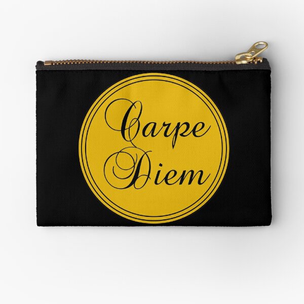 Carpe Diem Zipper Pouches for Sale