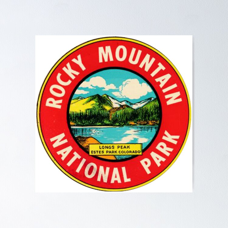 Rocky Mountain National Park Colorado Vintage Decal - Longs Peak Sticker