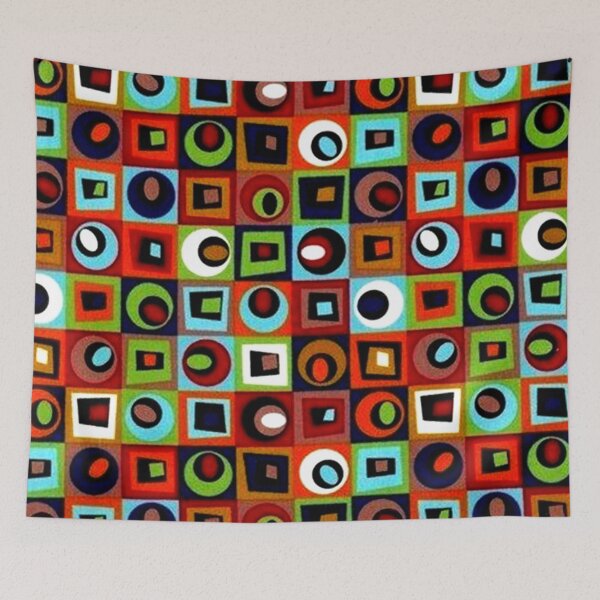 Item preview, retro geometry - red circles and squares designed and sold by hellcom.