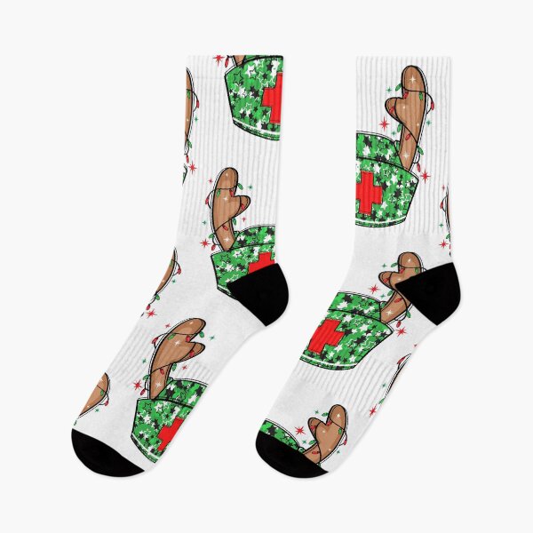 Item preview, Cute Christmas Nurse Green Sparkle designed and sold by MisPuHoney.