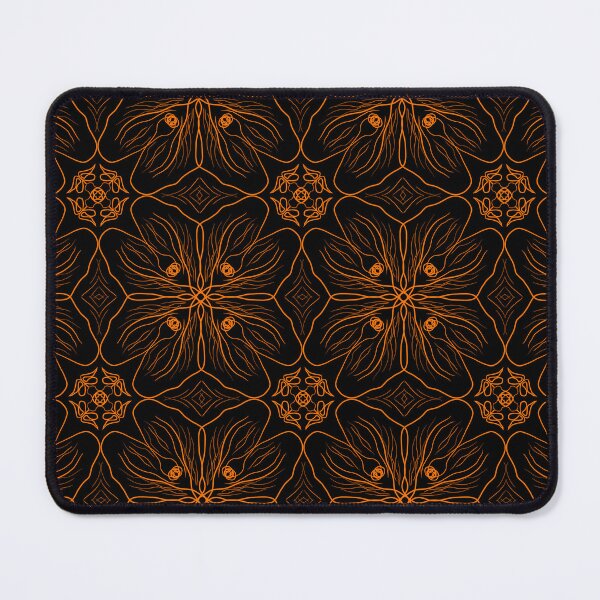 Item preview, Beautiful Orange and Black Floral Pattern designed and sold by patternologyy.