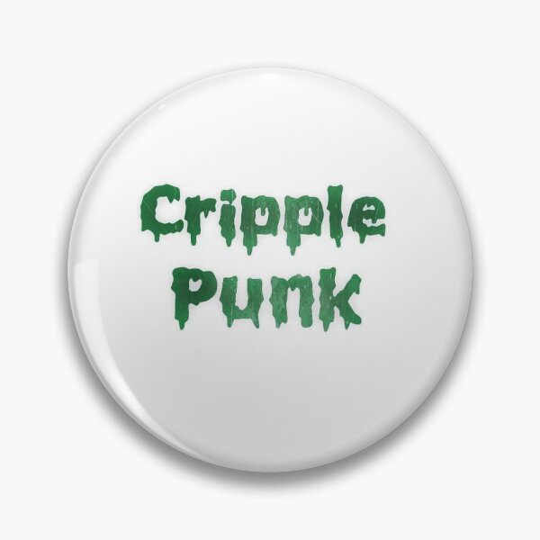 Item preview, Cripple Punk white and green pin designed and sold by SophieAlexandra.