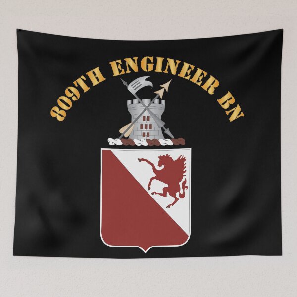Item preview, Army - 809th Engineer Bn - Coat of Arms X 300 designed and sold by Military Insignia Products.
