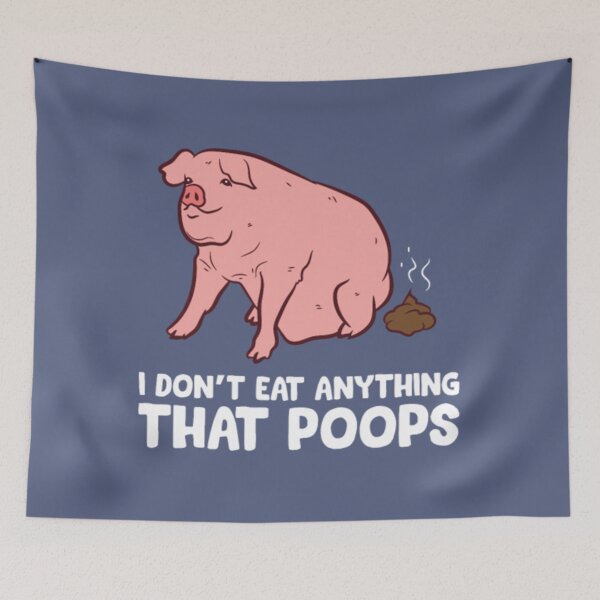 Item preview, Funny Pig Lover I Don't Eat Anything That Poops designed and sold by BerniCane.