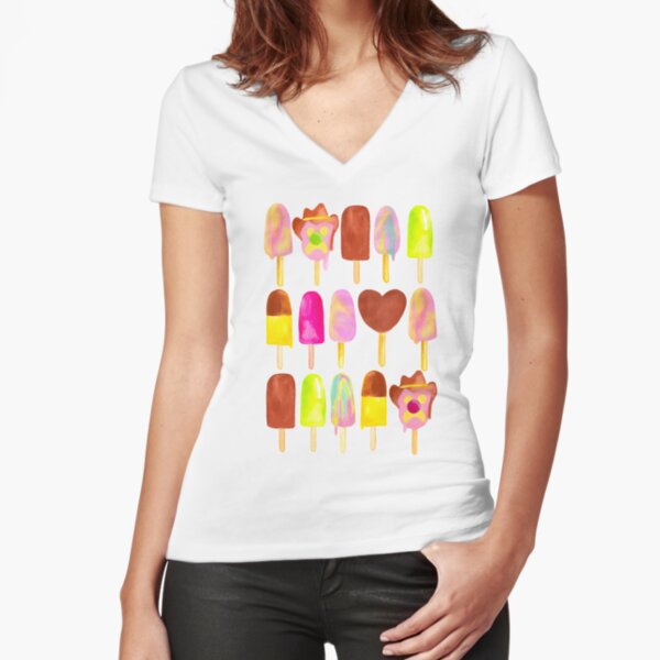 Aussie Ice Creams Fitted V-Neck T-Shirt