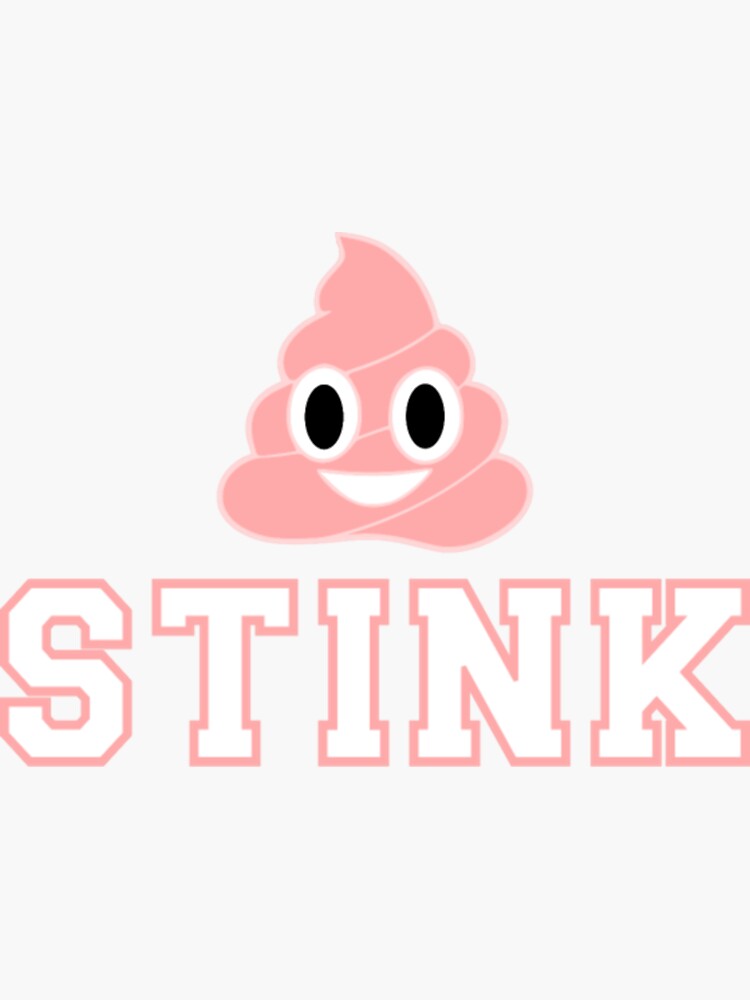 funny-pink-poop-stink-sticker-for-sale-by-bernicane-redbubble