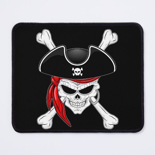 Item preview, Pirate Skull with Crossed Bones and Red Bandana designed and sold by BluedarkArt.