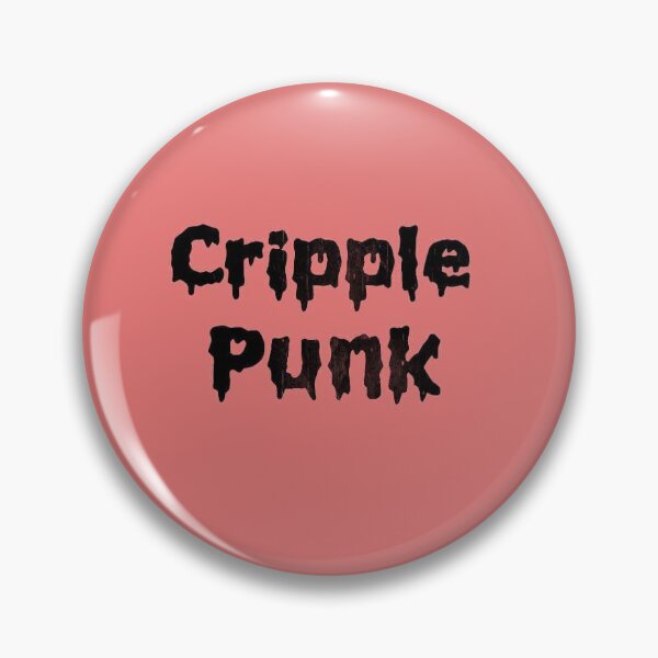 Item preview, Cripple Punk red/pink and black pin designed and sold by SophieAlexandra.
