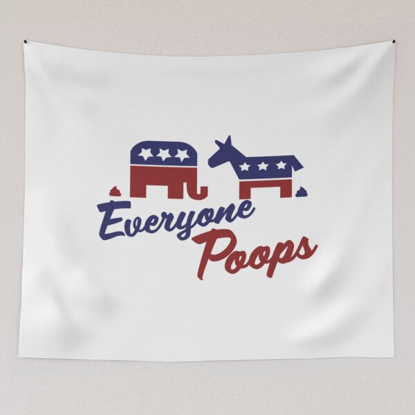 Item preview, Funny Politics Everyone Poops designed and sold by BerniCane.
