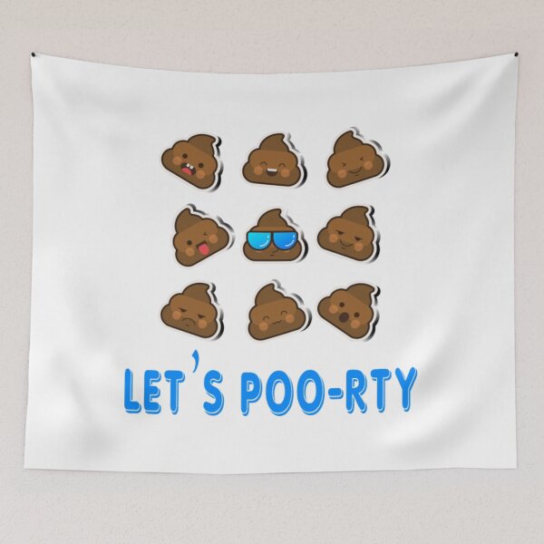 Item preview, Funny Poop - Let's Poo-rty - Feces Fecal Humor designed and sold by BerniCane.