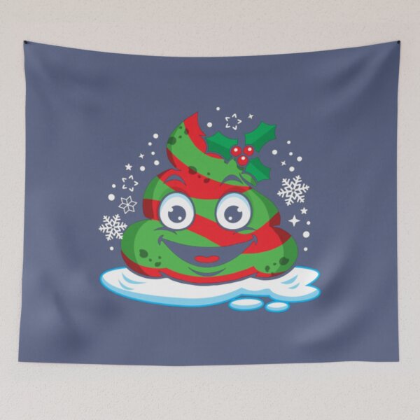 Item preview, Funny Poop Emojis Christmas Art designed and sold by BerniCane.