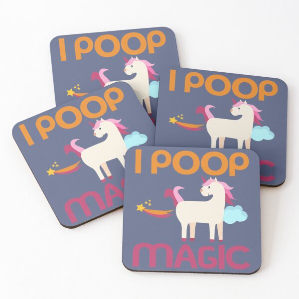 Item preview, funny poop magic cute unicorn cloud shooting star designed and sold by BerniCane.