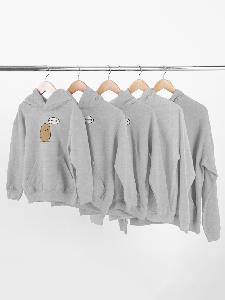 Alternate view of I'm so cute potato Kids Pullover Hoodie