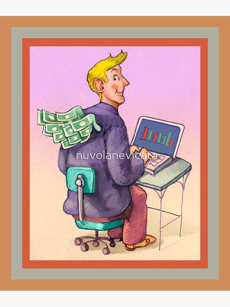 "dream of online trading" Sticker for Sale by nuvolanevicata Redbubble