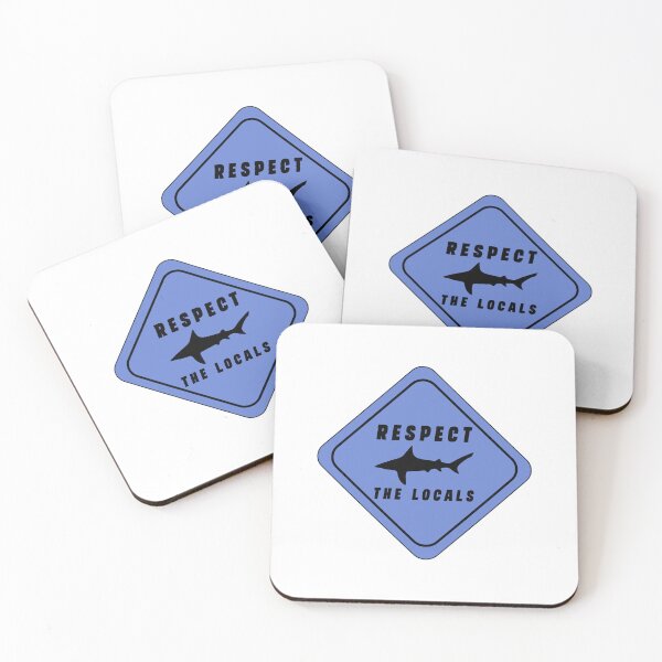 Item preview, Respect The Locals Shark, Funny Shark Gifts, Shark Lover Gifts designed and sold by Stixdesigns.