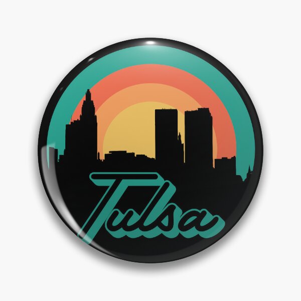 Artikelvorschau, Skyline von Tulsa - Bundesstaat Oklahoma entworfen und verkauft von FlatMoon.