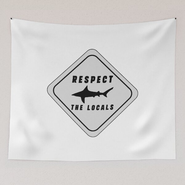 Item preview, Respect The Locals Shark, Shark Lover Gifts, Shark Gift Ideas designed and sold by Stixdesigns.