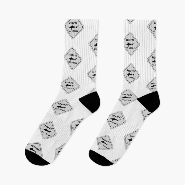 Item preview, Respect The Locals Shark, Shark Lover Gifts, Shark Gift Ideas designed and sold by Stixdesigns.