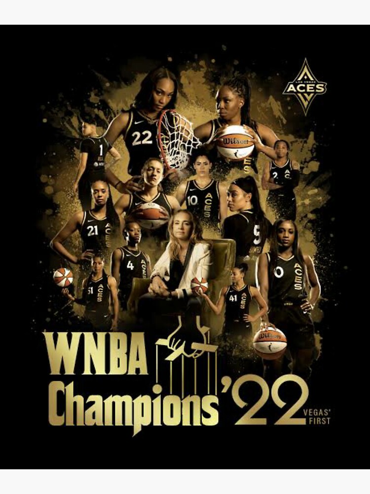 Las Vegas Aces: 2022 Champions Logo - Officially Licensed WNBA Removab