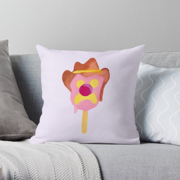 Bubble O Bill (Pink Nose) - Purple Throw Pillow