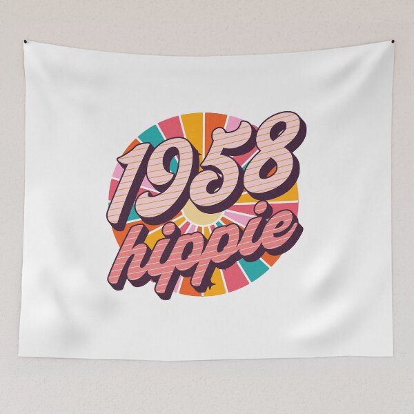 Item preview, 1958 Hippie - Christmas Gift For The Generation Of Hippies Born In 1958 designed and sold by AlanPhotoArt.