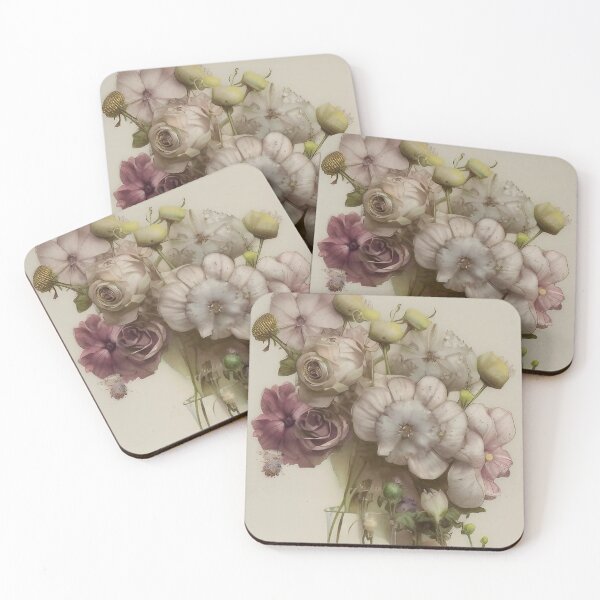 Item preview, Retro Flowers in Style of Jean-Baptiste Monge designed and sold by The Bored Giraffe.