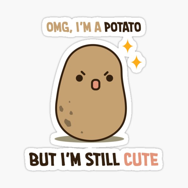 Cute Potato Stickers Redbubble - kawaii potato roblox decal id
