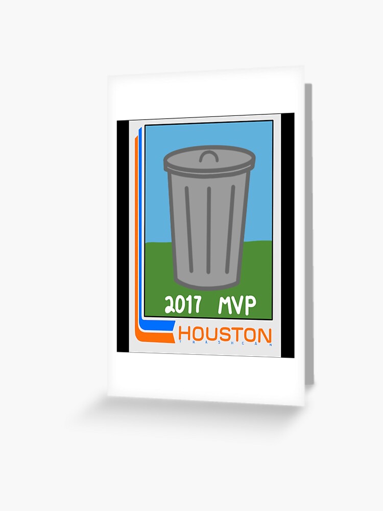 Houston Astros trash can MVP baseball card  Greeting Card for